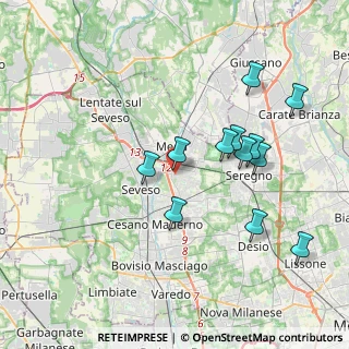 Mappa Via Mestre, 20821 Meda MB, Italia (3.69833)