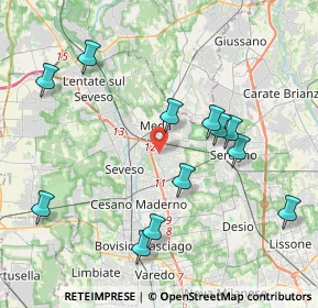 Mappa Via Mestre, 20821 Meda MB, Italia (4.265)