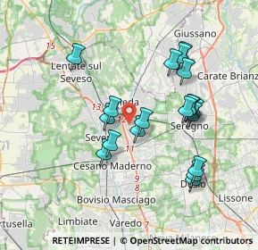 Mappa Via Mestre, 20821 Meda MB, Italia (3.39211)