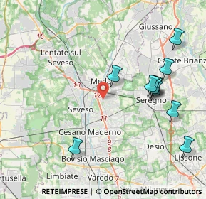 Mappa Via Mestre, 20821 Meda MB, Italia (4.34545)