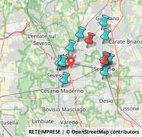 Mappa Via Mestre, 20821 Meda MB, Italia (2.92786)