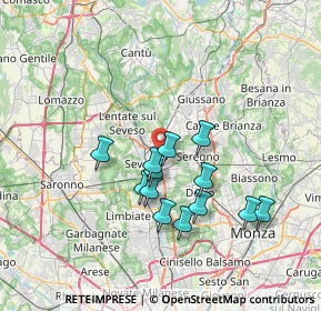 Mappa Via Mestre, 20821 Meda MB, Italia (6.10615)