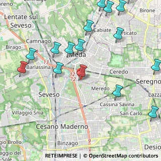 Mappa Via Mestre, 20821 Meda MB, Italia (2.73438)