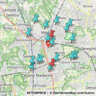 Mappa Via Mestre, 20821 Meda MB, Italia (1.84053)