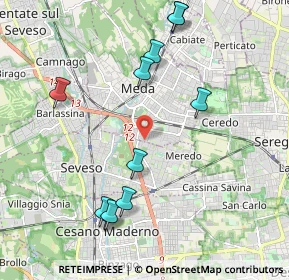Mappa Via Mestre, 20821 Meda MB, Italia (2.22)