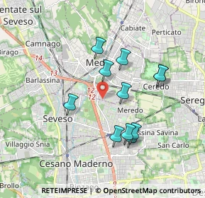 Mappa Via Mestre, 20821 Meda MB, Italia (1.61455)