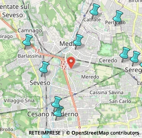 Mappa Via Mestre, 20821 Meda MB, Italia (2.86182)