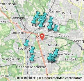 Mappa Via Mestre, 20821 Meda MB, Italia (1.697)