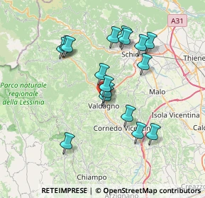 Mappa Lungo Agno, 36078 Valdagno VI, Italia (6.59235)