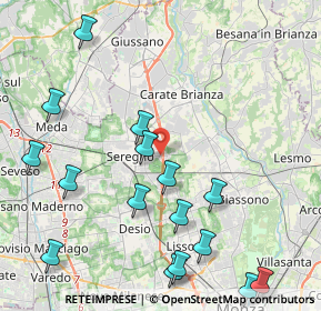 Mappa Via Montello, 20831 Seregno MB, Italia (5.33235)