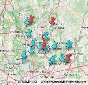 Mappa Via Montello, 20831 Seregno MB, Italia (7.093)