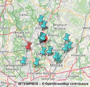 Mappa Via Montello, 20831 Seregno MB, Italia (5.38105)