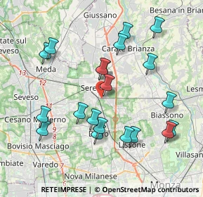 Mappa Via Sebastian Bach, 20831 Seregno MB, Italia (3.9715)