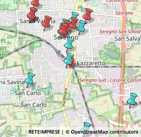 Mappa Via Allo Stadio, 20831 Seregno MB, Italia (1.2745)