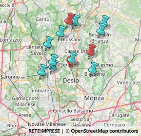 Mappa Via Allo Stadio, 20831 Seregno MB, Italia (6.285)