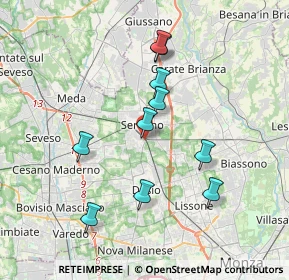 Mappa Via Allo Stadio, 20831 Seregno MB, Italia (3.95273)