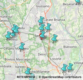 Mappa Via Allo Stadio, 20831 Seregno MB, Italia (5.23813)
