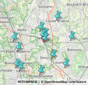 Mappa Via Allo Stadio, 20831 Seregno MB, Italia (3.94154)