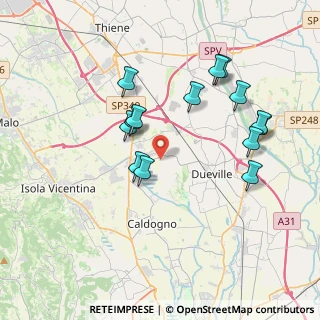 Mappa Via Ronchi, 36030 Villaverla VI, Italia (3.65357)