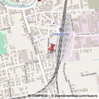 Mappa Via D.Alighieri, 54, 35013 Cittadella, Padova (Veneto)