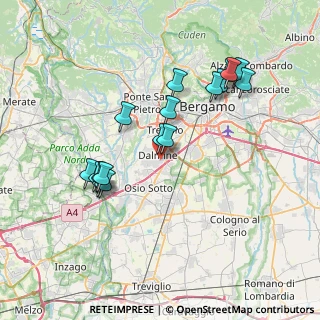 Mappa Via Einstein, 24044 Dalmine BG, Italia (7.21059)