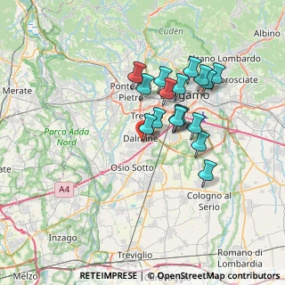 Mappa Via Einstein, 24044 Dalmine BG, Italia (5.89941)