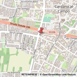 Mappa Via San Francesco D'Assisi, 27, 21010 Cardano al Campo, Varese (Lombardia)