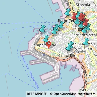 Mappa Via Franca, 34123 Trieste TS, Italia (1.3385)