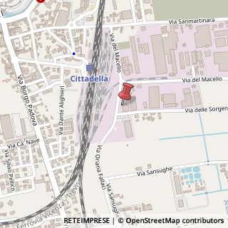 Mappa Via delle Sorgenti, 3, 35013 Cittadella, Padova (Veneto)