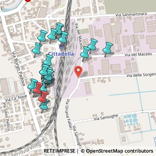 Mappa Via delle Sorgenti, 35013 Cittadella PD, Italia (0.24167)