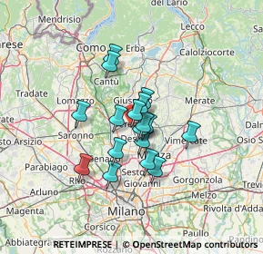 Mappa Via Mosè Bianchi, 20831 Seregno MB, Italia (8.99588)