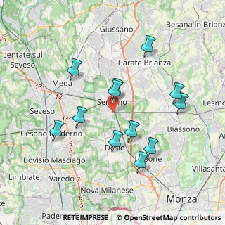 Mappa Via Mosè Bianchi, 20831 Seregno MB, Italia (3.5925)