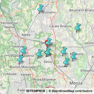 Mappa Via Mosè Bianchi, 20831 Seregno MB, Italia (3.89273)