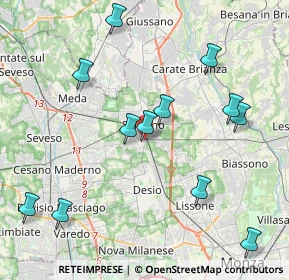 Mappa Via Mosè Bianchi, 20831 Seregno MB, Italia (4.84692)
