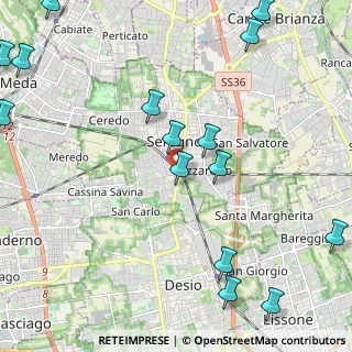 Mappa Via Mosè Bianchi, 20831 Seregno MB, Italia (2.998)