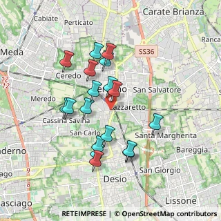 Mappa Via Mosè Bianchi, 20831 Seregno MB, Italia (1.63778)