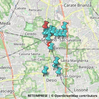 Mappa Via Mosè Bianchi, 20831 Seregno MB, Italia (1.434)