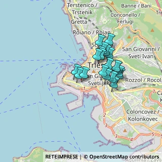 Mappa Via Carlo Combi, 34123 Trieste TS, Italia (1.387)