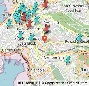 Mappa Via Giglio Padovan, 34138 Trieste TS, Italia (1.2285)