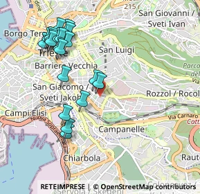 Mappa Via Giglio Padovan, 34138 Trieste TS, Italia (1.0605)