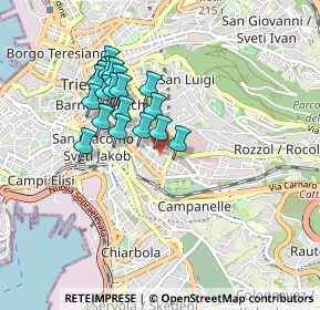 Mappa Via Giglio Padovan, 34138 Trieste TS, Italia (0.7575)