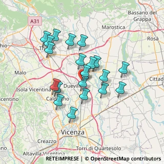 Mappa Via Adige, 36031 Dueville VI, Italia (6.213)