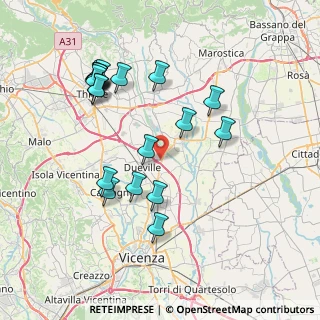 Mappa Via Adige, 36031 Dueville VI, Italia (7.959)