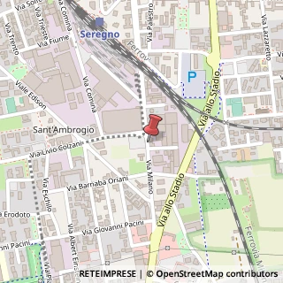 Mappa Via Milano, 41, 20831 Seregno, Monza e Brianza (Lombardia)