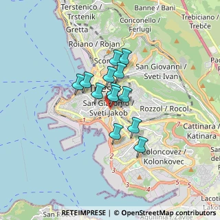 Mappa Via dell'Istria, 34132 Trieste TS, Italia (1.07154)