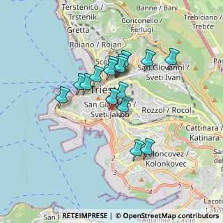 Mappa Via dell'Istria, 34132 Trieste TS, Italia (1.39118)