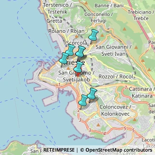 Mappa Via dell'Istria, 34132 Trieste TS, Italia (1.52727)