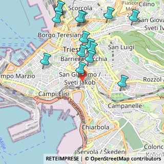 Mappa Via dell'Istria, 34132 Trieste TS, Italia (1.14333)