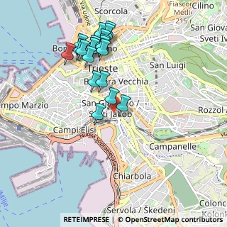 Mappa Via dell'Istria, 34132 Trieste TS, Italia (0.965)