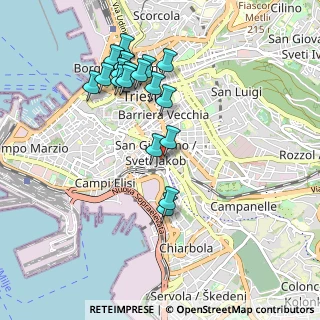Mappa Via dell'Istria, 34132 Trieste TS, Italia (0.94105)